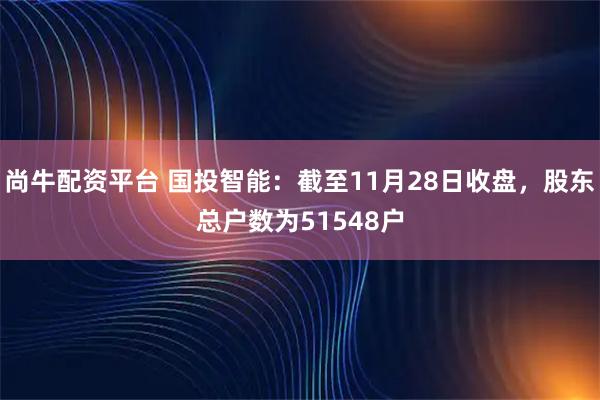 尚牛配资平台 国投智能：截至11月28日收盘，股东总户数为51548户