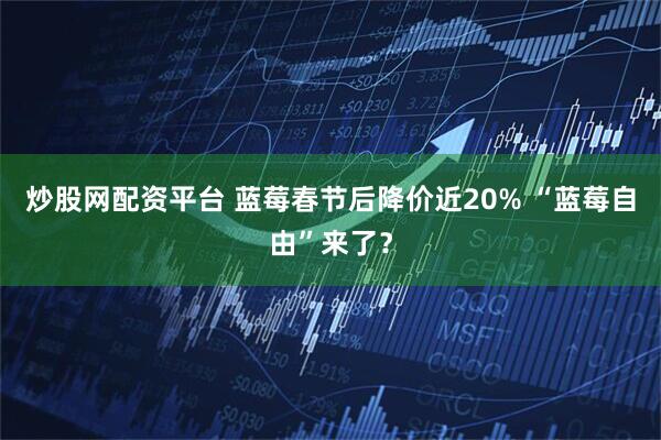 炒股网配资平台 蓝莓春节后降价近20% “蓝莓自由”来了？